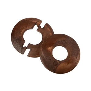 Solid Oak Radiator Pipe Cover 15mm Walnut Stained Pack of 2
