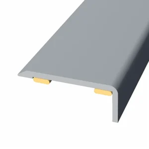 Laminate Threshold End Section Brushed Aluminium 2.7m