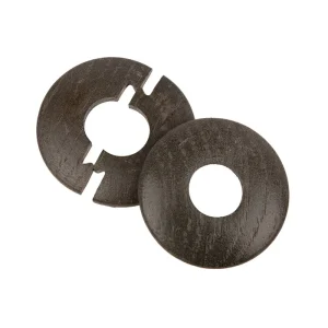 Solid Oak Radiator Pipe Cover 15mm Dark Grey Stained Pack of 2