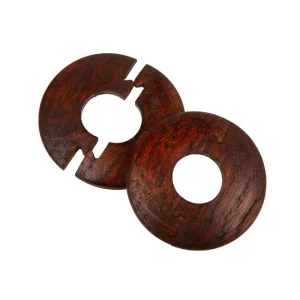 Solid Oak Radiator Pipe Cover 15mm Mahogany Stained Pack of 2
